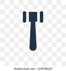 Hammer vector icon isolated on transparent background, Hammer transparency concept can be used web and mobile