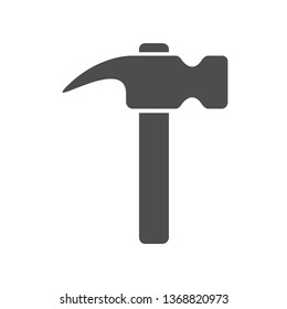 hammer vector icon isolated on white background. hammer flat icon for web, mobile and user interface design
