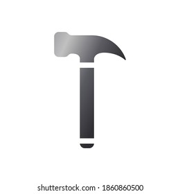 Hammer vector icon. Hammer icon Isolated on white background in flat style. Vector illustration.