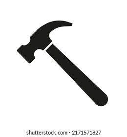 Hammer vector icon isolated on white background
