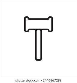 hammer vector icon line template