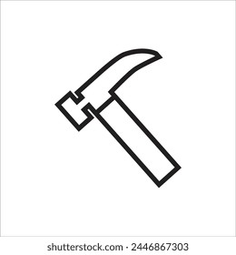 hammer vector icon line template