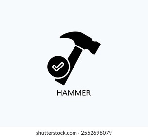 Hammer Vector, Icon Or Logo Sign Symbol Illustration