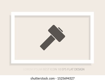 Hammer Vector icon . Lorem Ipsum Illustration design