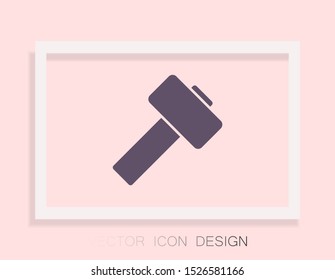 Hammer Vector icon . Lorem Ipsum Illustration design