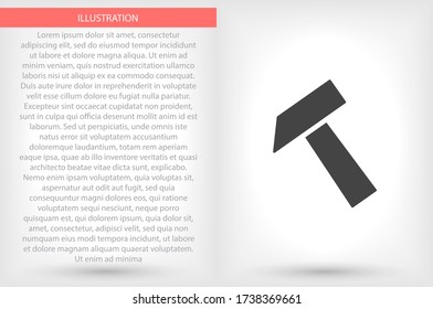 Icono de vector de martillo, lorem ipsum Diseño plano
