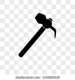 Hammer vector icon on transparent background, Hammer icon