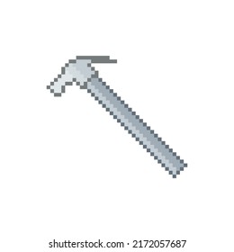 Hammer, Vektorsymbol. Pixel-Art. 8-Bit-Logo. eps10