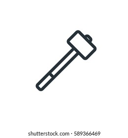 Hammer vector icon, repair tool symbol. Modern, simple flat vector illustration for web site or mobile app