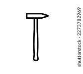 Hammer vector icon. Vector sign in simple style isolated on white background.