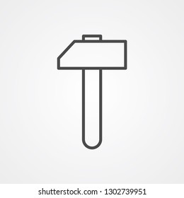 Hammer vector icon sign symbol