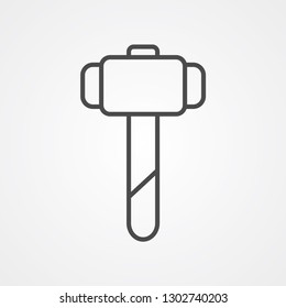 Hammer vector icon sign symbol
