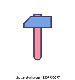 Hammer vector icon sign symbol