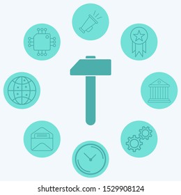 Hammer vector icon sign symbol