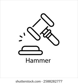 Hammer vector icon stock illustration