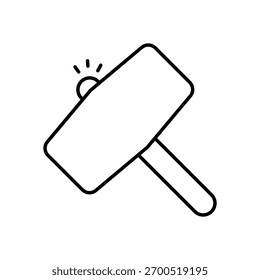 Ilustração de stock do ícone do vetor do martelo