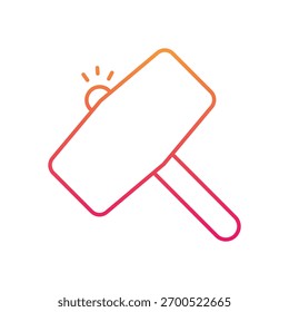 Ilustração de stock do ícone do vetor do martelo
