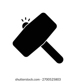 Ilustração de stock do ícone do vetor do martelo