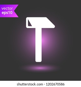 Hammer vector icon. Hammer tool, Instrument sign. Toolkit hammer icon. EPS 10 flat symbol.