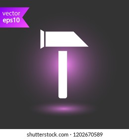 Hammer vector icon. Hammer tool, Instrument sign. Toolkit hammer icon. EPS 10 flat symbol.