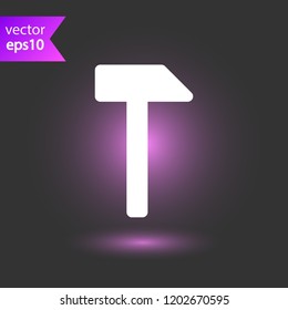 Hammer vector icon. Hammer tool, Instrument sign. Toolkit hammer icon. EPS 10 flat symbol.