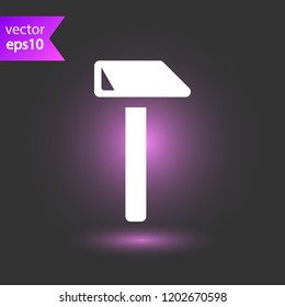 Hammer vector icon. Hammer tool, Instrument sign. Toolkit hammer icon. EPS 10 flat symbol.