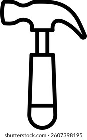 Hammer Vector Iine Icon Design
