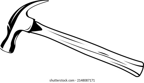 Hammer Vector Illustration Editable Clipart Stock Vector (Royalty Free ...