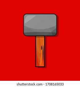hammer vector illustration, flat icon