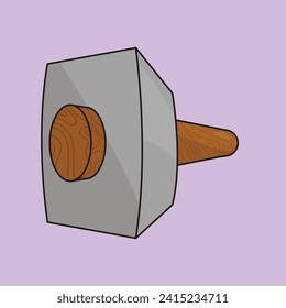 Hammer Vector Illustration Heavy Sledge hammer icon Vector