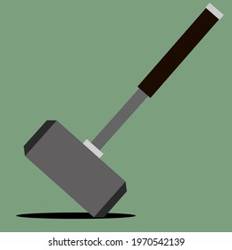 hammer vector illustration, hammer icon with simple concept, suitable for various design purposes.