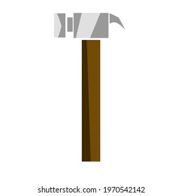 hammer vector illustration, hammer icon with simple concept, suitable for various design purposes.