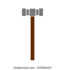 hammer vector illustration, hammer icon with simple concept, suitable for various design purposes.