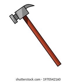 hammer vector illustration, hammer icon with simple concept, suitable for various design purposes.