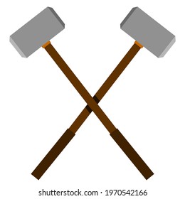 hammer vector illustration, hammer icon with simple concept, suitable for various design purposes.