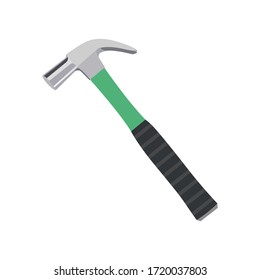 Hammer, Vektorgrafik einzeln auf weißem Hintergrund, Cartoon-Design, Werkzeugarbeiten