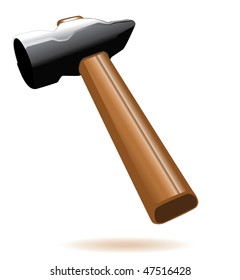 Hammer. Vector illustration isolated on white background