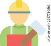 hammer Vector illustration on a transparent background. Premium quality symmbols. Line Color vector icons for concept and graphic design. 
