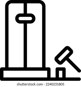 ilustración de martillo Vector en un fondo transparente. Símbolos de calidad superior. Iconos vectoriales de línea delgada para el diseño de conceptos y gráficos.