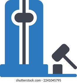 hammer Vector illustration on a transparent background. Premium quality symmbols. Glyphs vector icons for concept and graphic design. 
