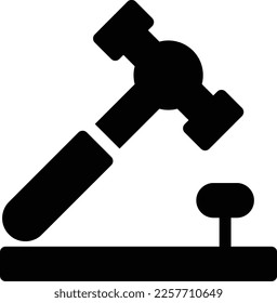 hammer Vector illustration on a transparent background. Premium quality symmbols. Glyphs vector icons for concept and graphic design. 
