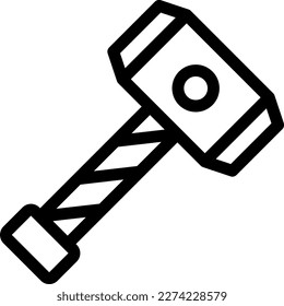 hammer Vector illustration on a transparent background. Premium quality symbols. Thin icons for concept and graphic design.