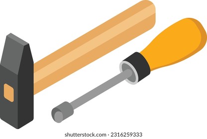 ilustración de martillo Vector en un fondo transparente. Símbolos de calidad superior. Iconos planos de línea vectorial para el diseño de conceptos y gráficos.