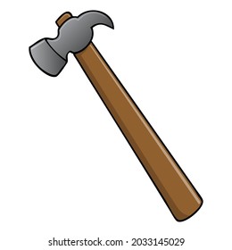 hammer vector illustration,isolated on white background,top view