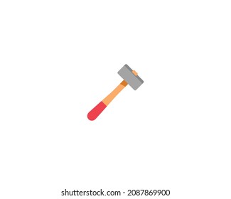 Hammer vector isolated icon. Emoji illustration. Hammer vector emoticon