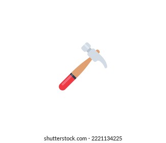 Hammer vector isolated icon. Hammer emoji illustration. Hammer vector isolated emoticon