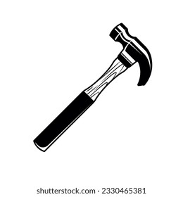 Hammer vector isolated on white backgroound