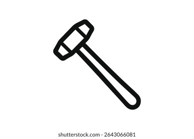 Hammer Vector Line Art Illustration for Construction and Carpentry Designs