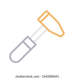 hammer vector line color icon 