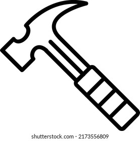 Hammer Vector line Icon Design